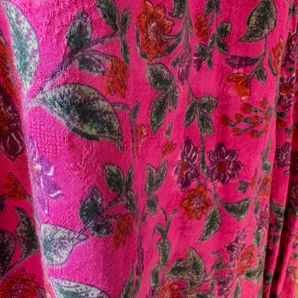 Anthropologie Maeve: Pink Floral Blouse and Green/White Top Bundle - Picture 11 of 16